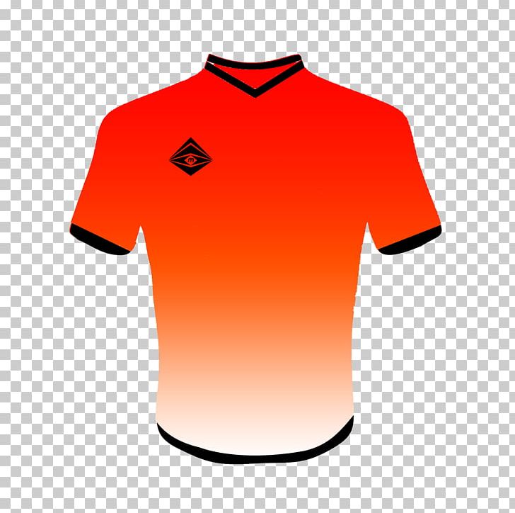 Free Black & Orange Collar T-Shirt Template Clipart for Free Download