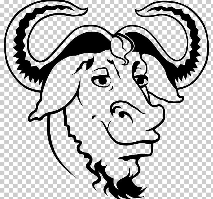 GNU Project Free Software Foundation PNG, Clipart, Artwork, Black And White, Cattle Like Mammal, Face, Facial Expression Free PNG Download