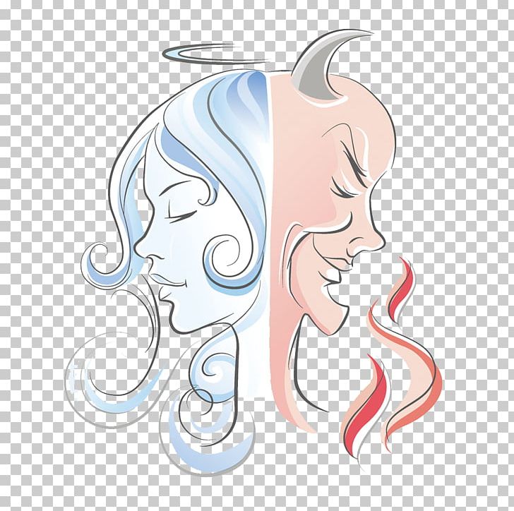 Angel and devil wings flat Royalty Free Vector Image