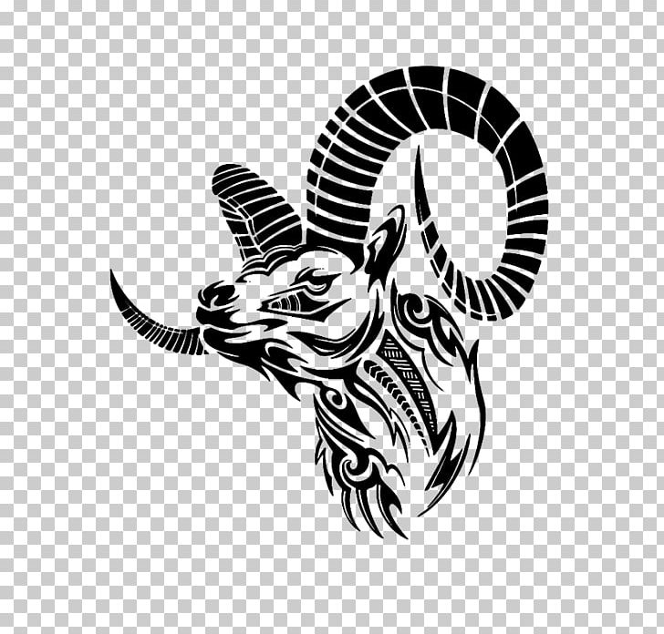 Goat Tattoo Sheep Tribe PNG, Clipart, Animals, Black And White, Body Art, Bone, Colourant Free PNG Download