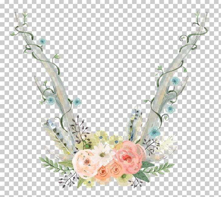 Watercolour Flowers Watercolor Painting Antler PNG, Clipart, Architectural Drawing, Body Jewelry, Cut Flowers, Draw, Drawings Free PNG Download