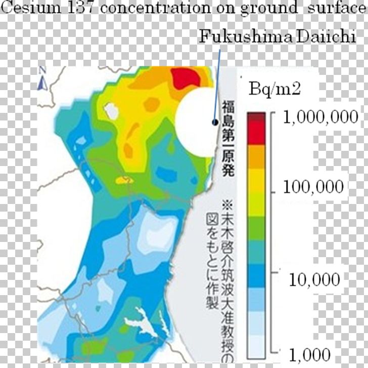 Fukushima Daiichi Nuclear Disaster Caesium-137 Chernobyl Disaster Fukushima Prefecture PNG, Clipart, Angle, Area, Becquerel, Caesium, Caesium137 Free PNG Download