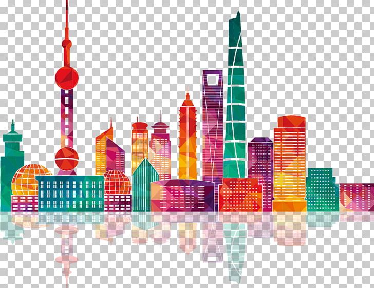Shanghai Skyline Illustration PNG, Clipart, Animals, Bright, Building, Buildings, City Free PNG Download