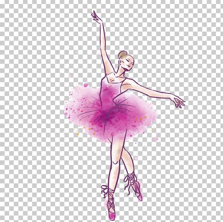 Ballet Dancer Watercolor Painting PNG, Clipart, Ballet, Ballet Shoe, Ballet Tutu, Black Swan, Costume Design Free PNG Download