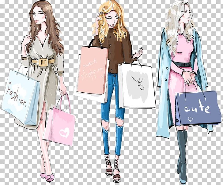 Fashion Drawing Shopping PNG, Clipart, Art, Beautiful Young, Beautiful Young Girls, Design, Drawing Free PNG Download
