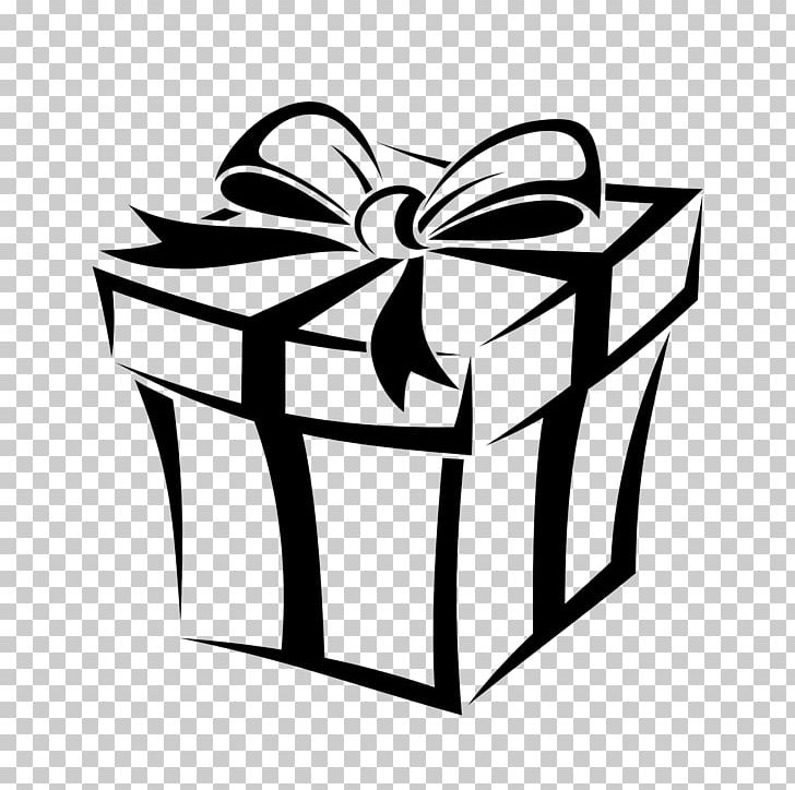 Gift Png Clipart Artwork Black And White Box Box Vector Christmas Free Png Download