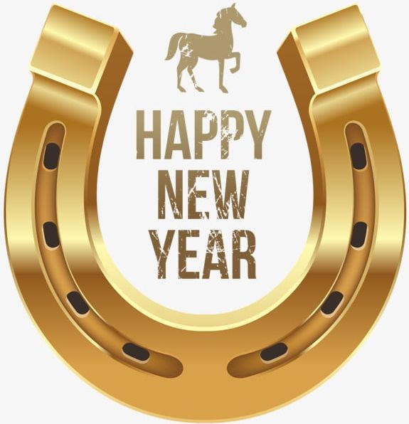 Happy New Year Metallic Horseshoe PNG, Clipart, Gold, Happy, Happy Clipart, Happy Clipart, Happy New Year Free PNG Download