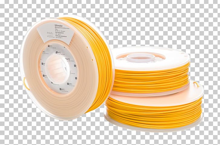 3D Printing Filament Yellow Ultimaker Polylactic Acid PNG, Clipart, 3d Printing, 3d Printing Filament, Abs, Acrylonitrile Butadiene Styrene, Biodegradation Free PNG Download