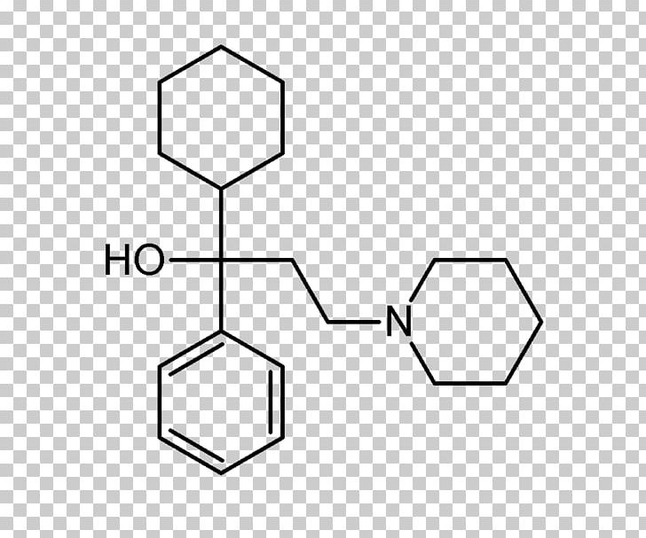 Trihexyphenidyl Antiparkinson Medication Muscarinic Antagonist /m/02csf PNG, Clipart, Angle, Antiparkinson Medication, Area, Black And White, Chemical Structure Free PNG Download