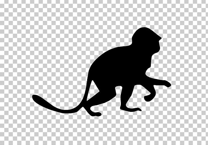 Whiskers Monkey Silhouette PNG, Clipart, 1 A, Animal, Animals, Black, Black And White Free PNG Download