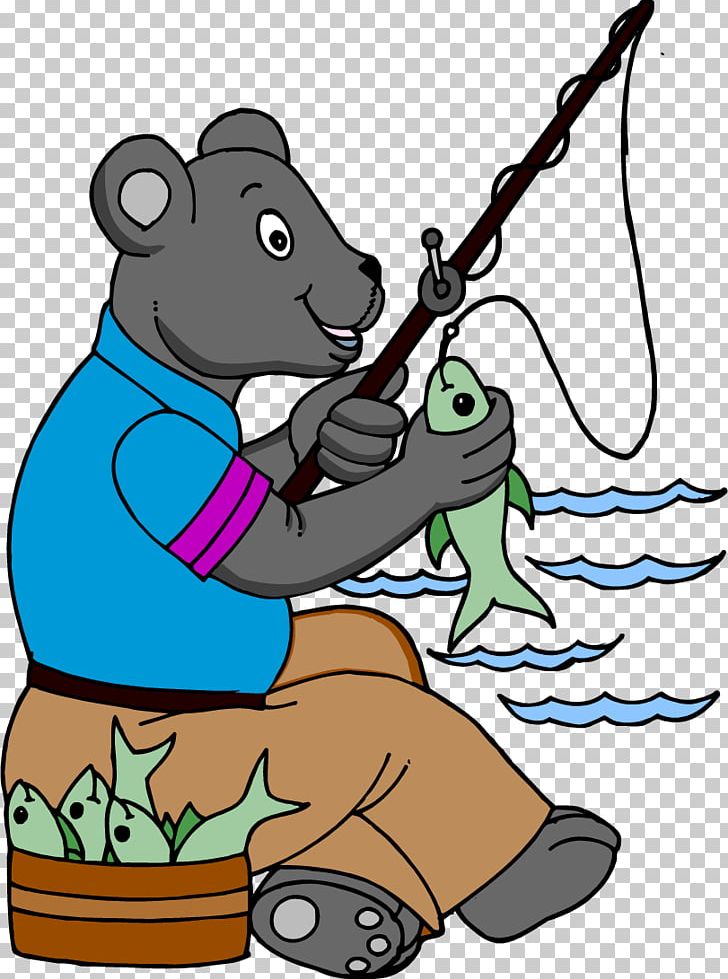 Bear Fishing Cartoon Angling PNG, Clipart, Animal, Animal Illustration, Animation, Art, Carnivoran Free PNG Download