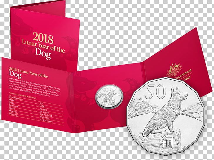 Royal Australian Mint Dog 0 Lunar Series Coin PNG, Clipart, 2018, Australia, Australian Dollar, Brand, Celebrating The Year Of The Dog Free PNG Download