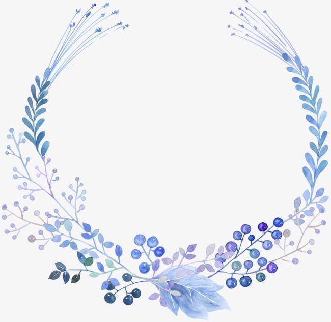 Blue Watercolor Painted Garlands PNG, Clipart, Blue, Blue Clipart, Garlands Clipart, Hand, Hand Painted Free PNG Download