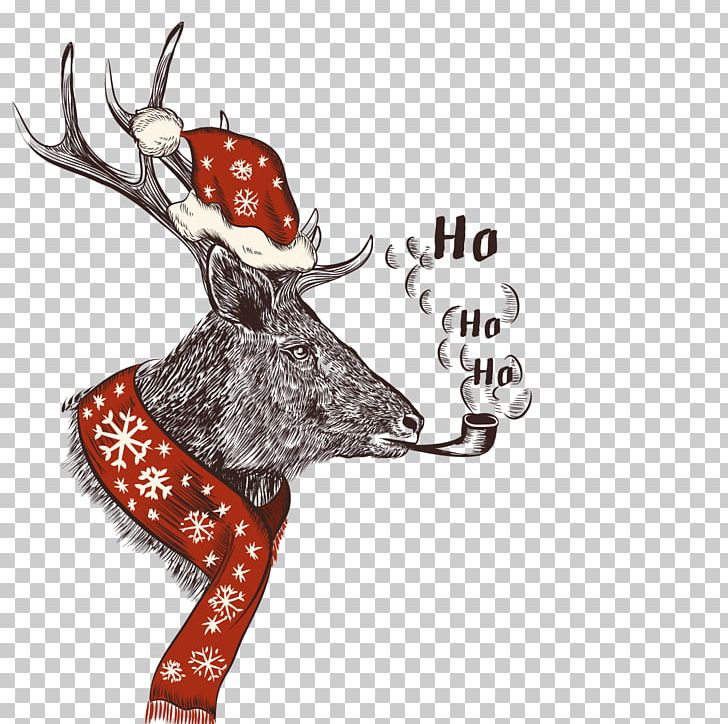 Santa Claus Christmas Humour Illustration PNG, Clipart, Animals, Antler, Cartoon, Christmas Decoration, Deer Free PNG Download