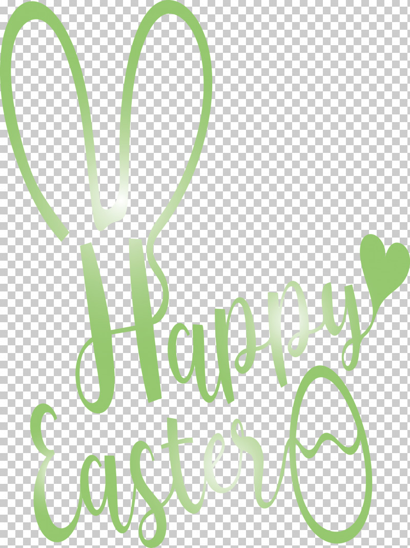 Happy Easter With Bunny Ears PNG, Clipart, Green, Happy Easter With Bunny Ears, Logo, Text Free PNG Download