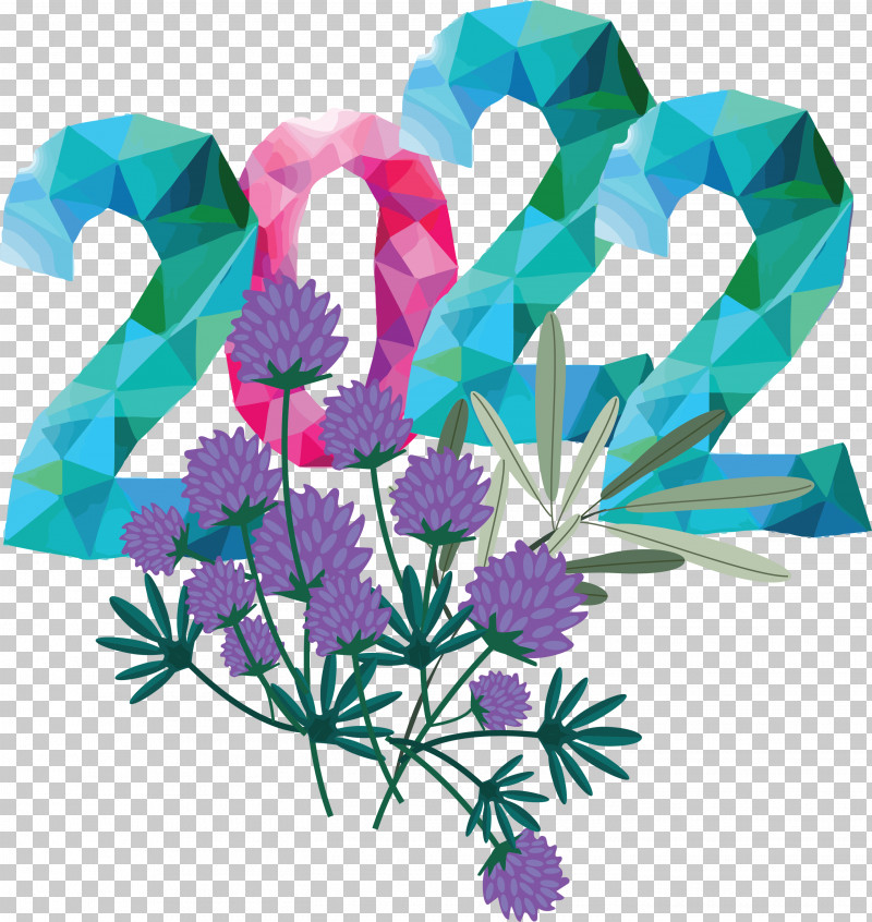 Happy New Year 2022 Text Flower Sign PNG, Clipart, 2019, Calendar System, Drawing, Floral Design, New Year Free PNG Download
