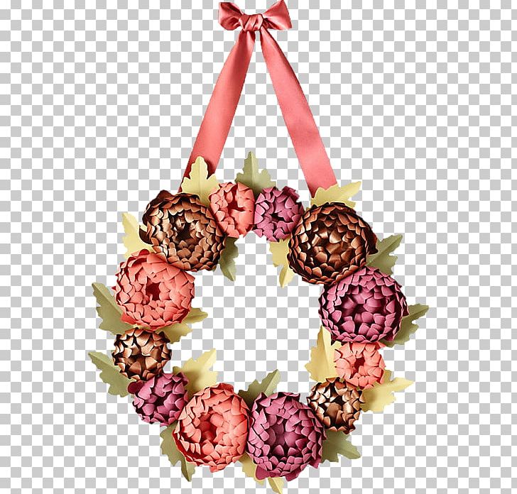 Paper Wreath Flower Recycling Ribbon PNG, Clipart, Artificial Flower, Christmas Day, Christmas Decoration, Craft, Decor Free PNG Download