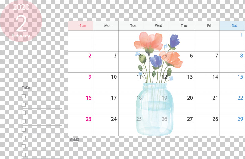 February 2020 Calendar February 2020 Printable Calendar 2020 Calendar PNG, Clipart, 2020 Calendar, Diagram, February 2020 Calendar, February 2020 Printable Calendar, Floral Design Free PNG Download
