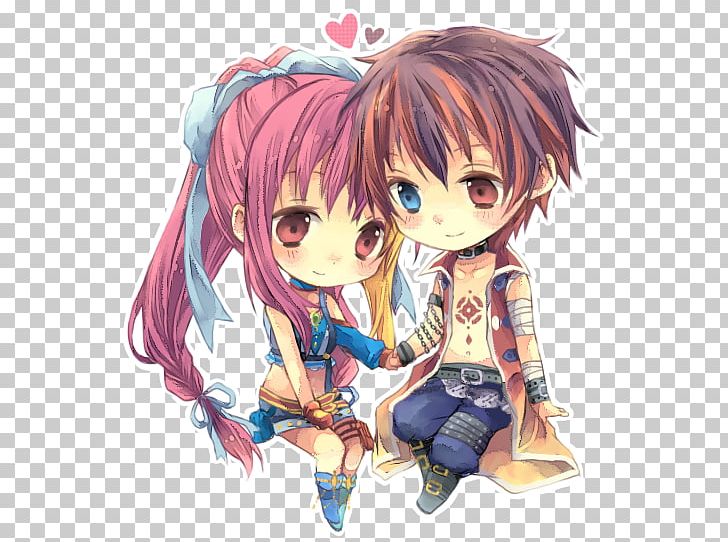 Chibi Couple //3 By Mochixtea - Hugging Anime Cute Couple - Free  Transparent PNG Clipart Images Download