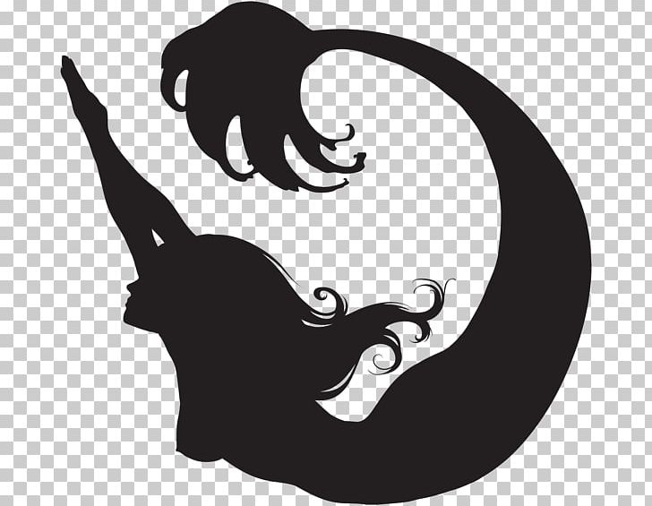 Mermaid Ariel Silhouette PNG, Clipart, Black, Carnivoran, Cat, Cat Like Mammal, Clip Free PNG Download