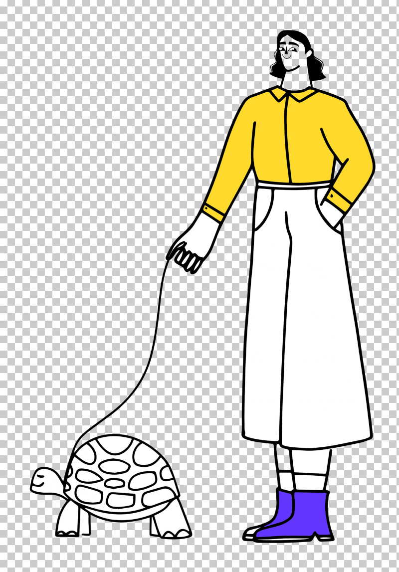 Walking The Turtle PNG, Clipart, Clothing, Costume, Dress, Line Art, Shoe Free PNG Download