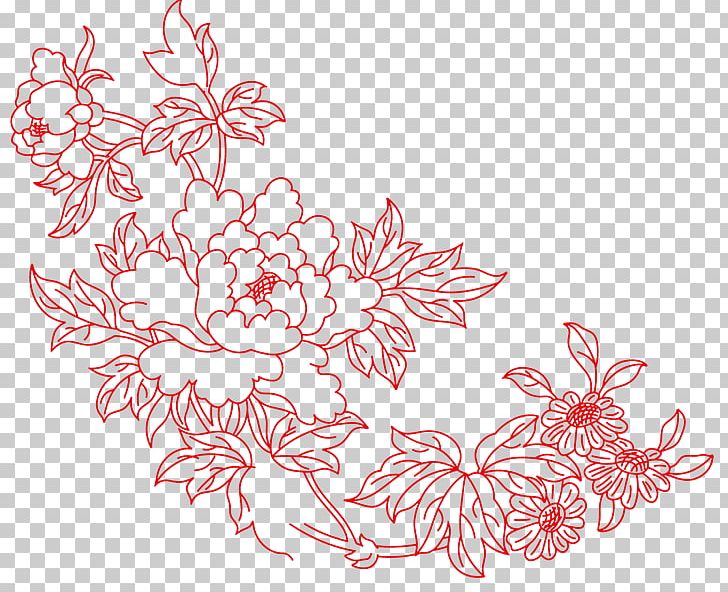 Moutan Peony Motif PNG, Clipart, Art, Artwork, Black And White, Border, Branch Free PNG Download