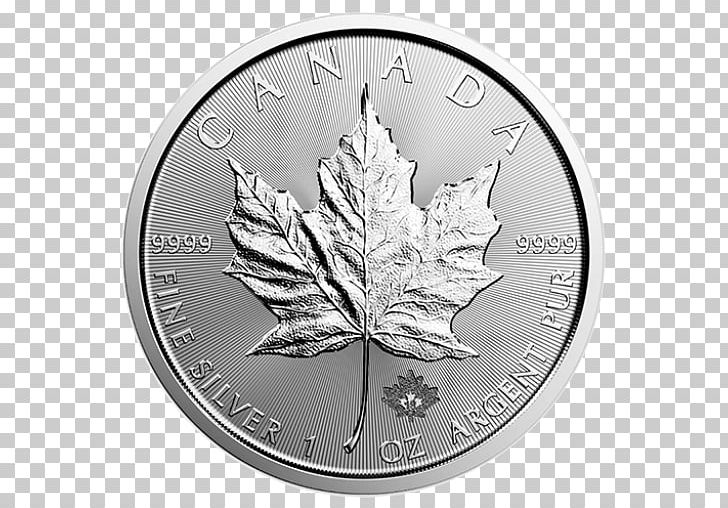 Canadian Silver Maple Leaf Canadian Gold Maple Leaf Silver Coin Bullion Coin PNG, Clipart, American Silver Eagle, Black And White, Bullion, Bullion Coin, Canadian Gold Maple Leaf Free PNG Download