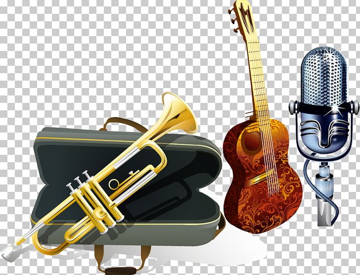 Musical Instrument Violin Trumpet Euclidean PNG, Clipart, Brass Instrument, Classical Music, Guitar Accessory, Material, Microphone Free PNG Download