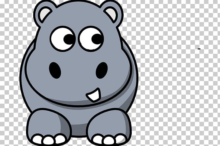 Hippopotamus Cartoon Drawing PNG, Clipart, Artwork, Bear, Black And White, Carnivoran, Cartoon Free PNG Download