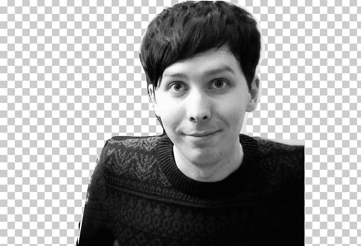 Phil Lester Black And White Dan And Phil PNG, Clipart, Aesthetics, Black, Black And White, Black Hair, Chin Free PNG Download