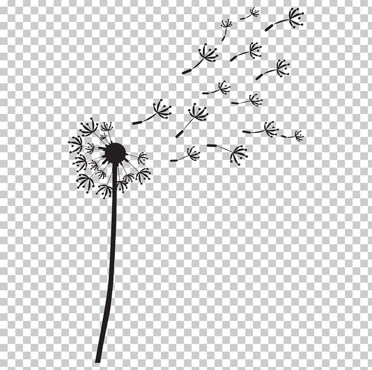 Dandelion Drawing PNG, Clipart, Art, Bird, Black, Black And White, Body Jewelry Free PNG Download