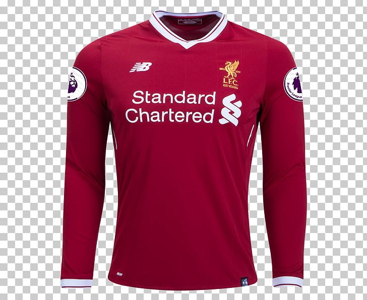 Liverpool F.C. Long-sleeved T-shirt Premier League Jersey PNG, Clipart, Active Shirt, Clothing, Football, Kit, Liverpool F.c. Free PNG Download