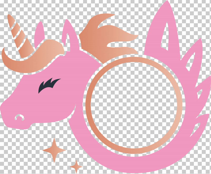 Unicorn Frame PNG, Clipart, Cartoon, Ear, Material Property, Nose, Pink Free PNG Download