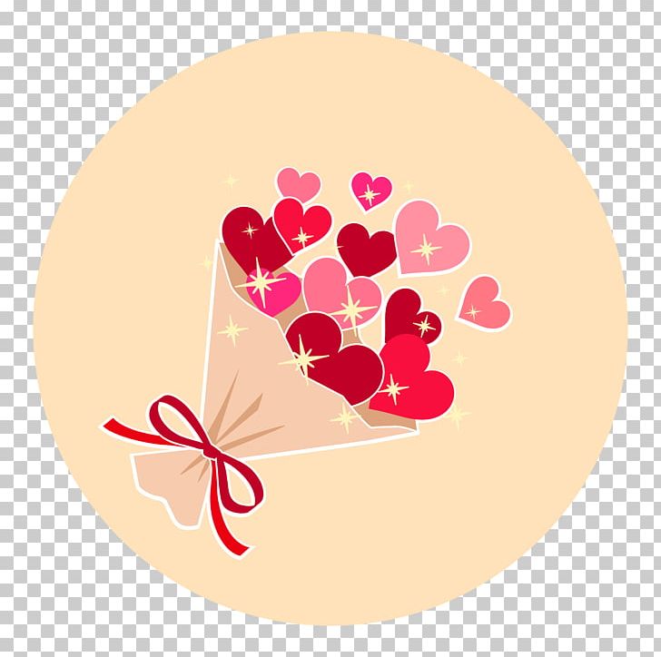 Bouquet Of Heart Red With Round Background Color.p PNG, Clipart,  Free PNG Download