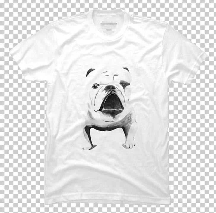 T-shirt Non-sporting Group Design By Humans Bulldog Drawing PNG, Clipart, Black, Black And White, Brand, Carnivoran, Clothing Free PNG Download