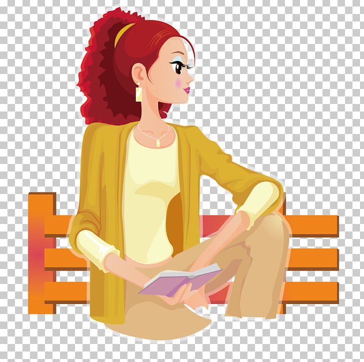 Woman Adobe Illustrator Illustration PNG, Clipart, Adobe Illustrator, Art, Bench Vector, Bijin, Book Free PNG Download