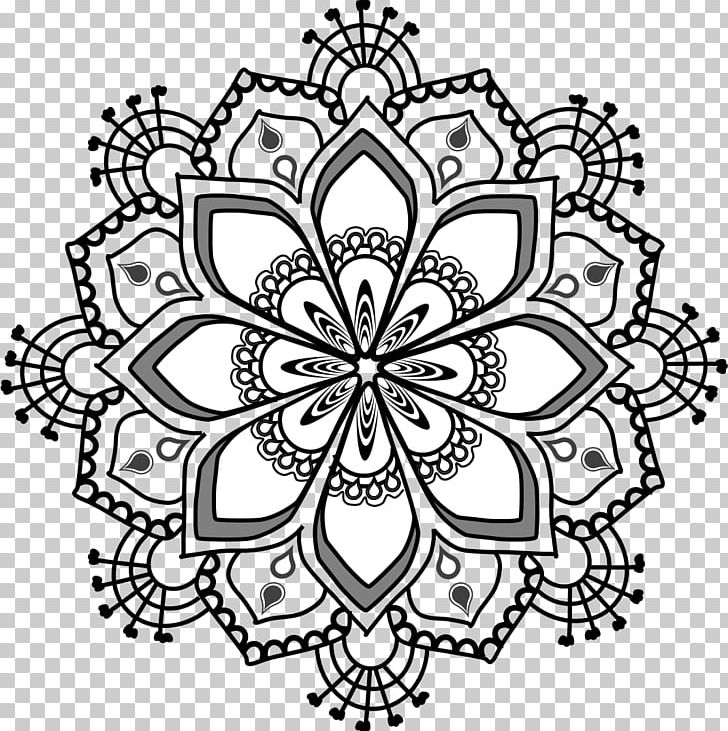 Mandala Coloring Book PNG, Clipart, Autocad Dxf, Black And White, Circle, Clip Art, Coloring Book Free PNG Download