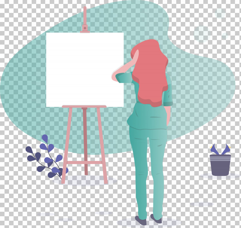 Girl Art PNG, Clipart, Art, Girl, Standing, Turquoise Free PNG Download