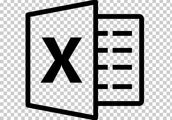Microsoft Excel Computer Icons Xls PNG, Clipart, Angle, Area, Black, Black And White, Brand Free PNG Download