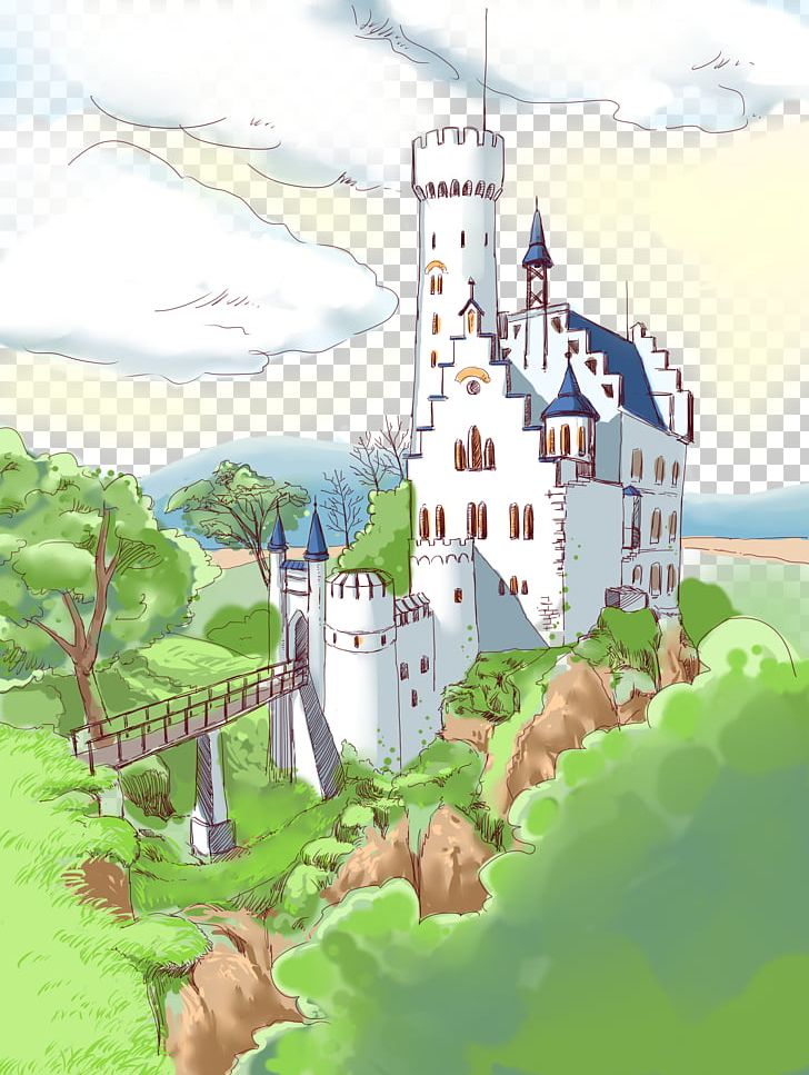 Forest Castle Drawing Cartoon PNG, Clipart, Art, Birds Eye View, Building, Chxe2teau, Download Free PNG Download
