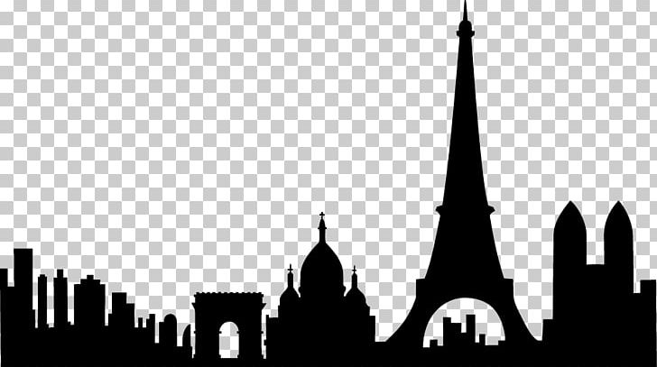 Paris Silhouette Skyline Photography Drawing PNG, Clipart, Art, Black And White, City, Drawing, Landmark Free PNG Download