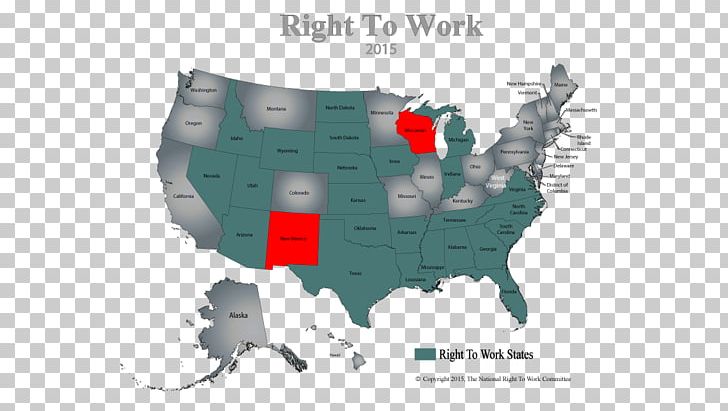 United States Of America Right-to-work Law National Right To Work Legal Defense Foundation Trade Union Rights PNG, Clipart, All Rights Reserved, Bruce Rauner, Diagram, Law, Map Free PNG Download