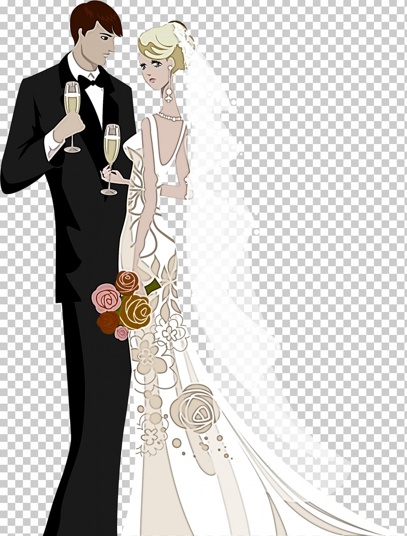 Wedding Dress PNG, Clipart, Bridal Clothing, Bride, Cartoon, Dress, Formal Wear Free PNG Download