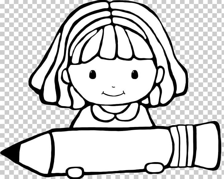 children drawing clip art black and white