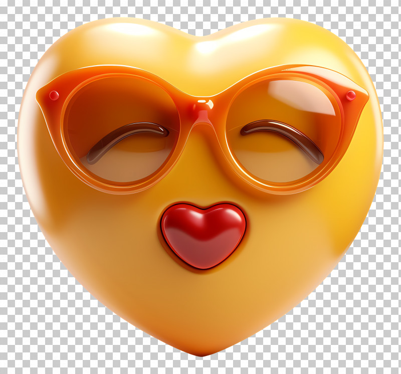 Heart Emoji - Heart Emoji With Glasses PNG