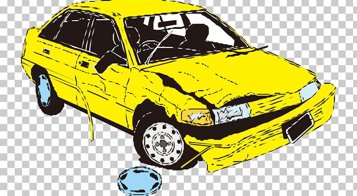 Cartoon Painted Yellow Junk Cars PNG, Clipart, Autom, Balloon Cartoon, Brand, Broken Car, Car Free PNG Download