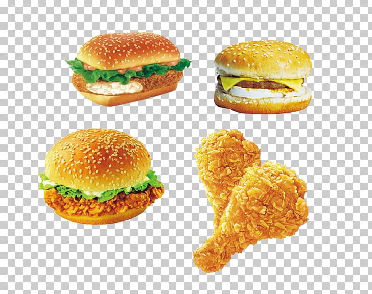 Hamburger Cheeseburger Fried Chicken Slider PNG, Clipart, American Food, Breakfast Sandwich, Bun, Cheeseburger, Chicken Free PNG Download