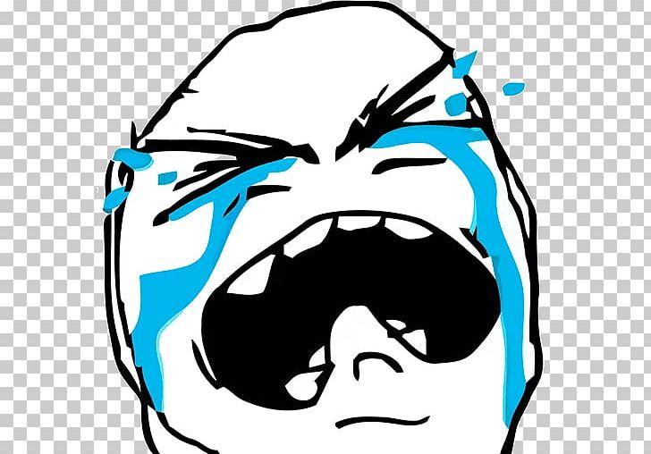 Rage Comic Internet Meme Crying Trollface PNG, Clipart, Artwork, Black And White, Comics, Cry, Crying Free PNG Download