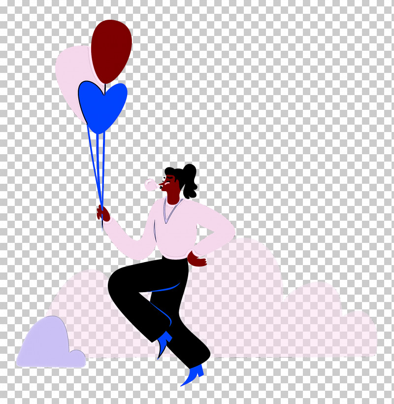 Park Walking Holding Balloons PNG, Clipart, Balloon, Biology, Cartoon, Heart, Human Free PNG Download