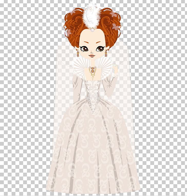 Wedding Dress Brown Hair Bride Illustration PNG, Clipart,  Free PNG Download